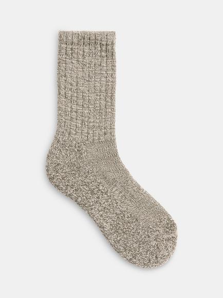 Whistles Chunky Marl Knit Socks, Khaki