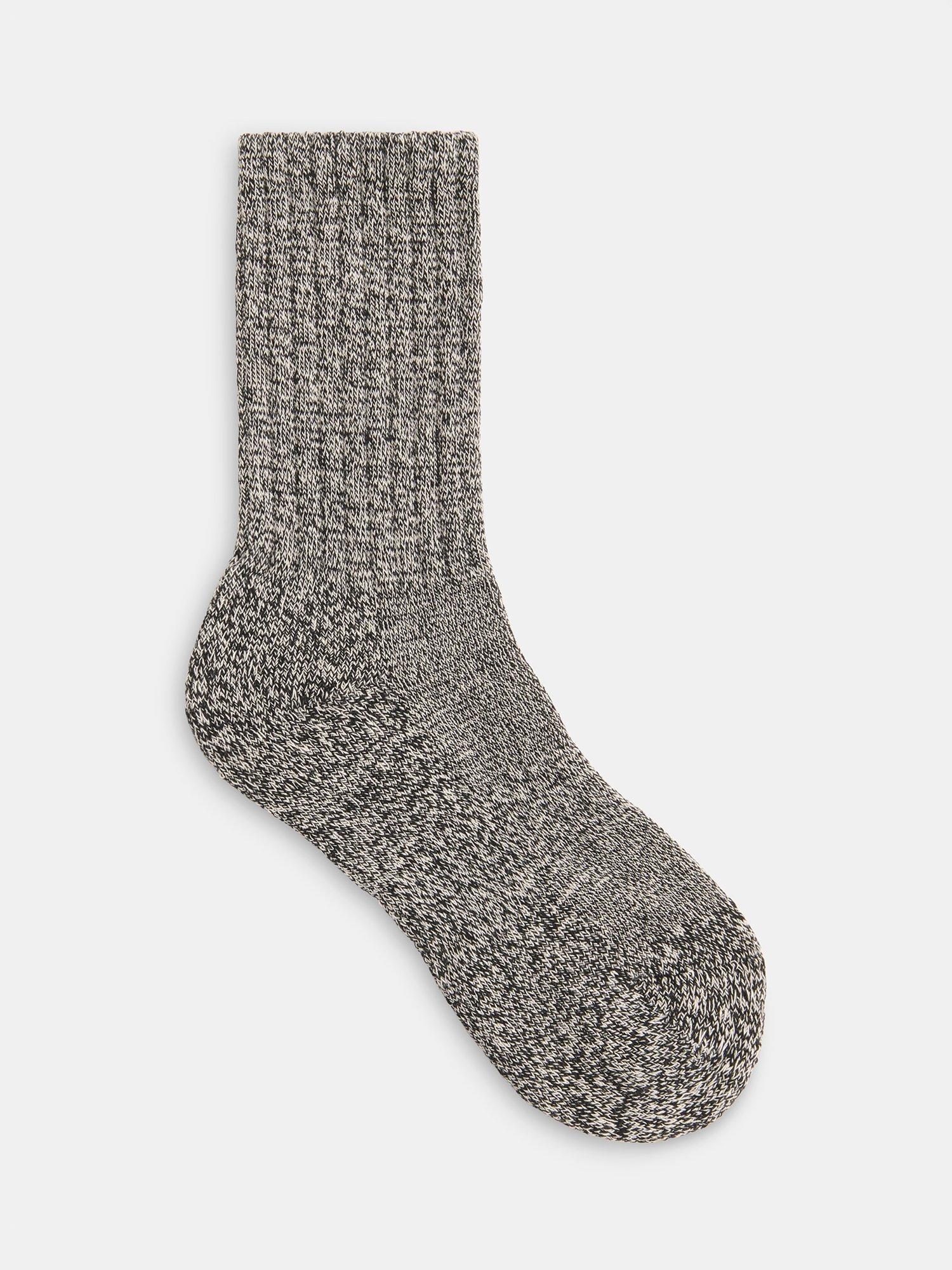 Product image 1 of 2, which shows Whistles Chunky Marl Socks, Black, One Size