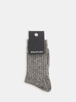 Whistles Chunky Marl Socks - view 2, Black