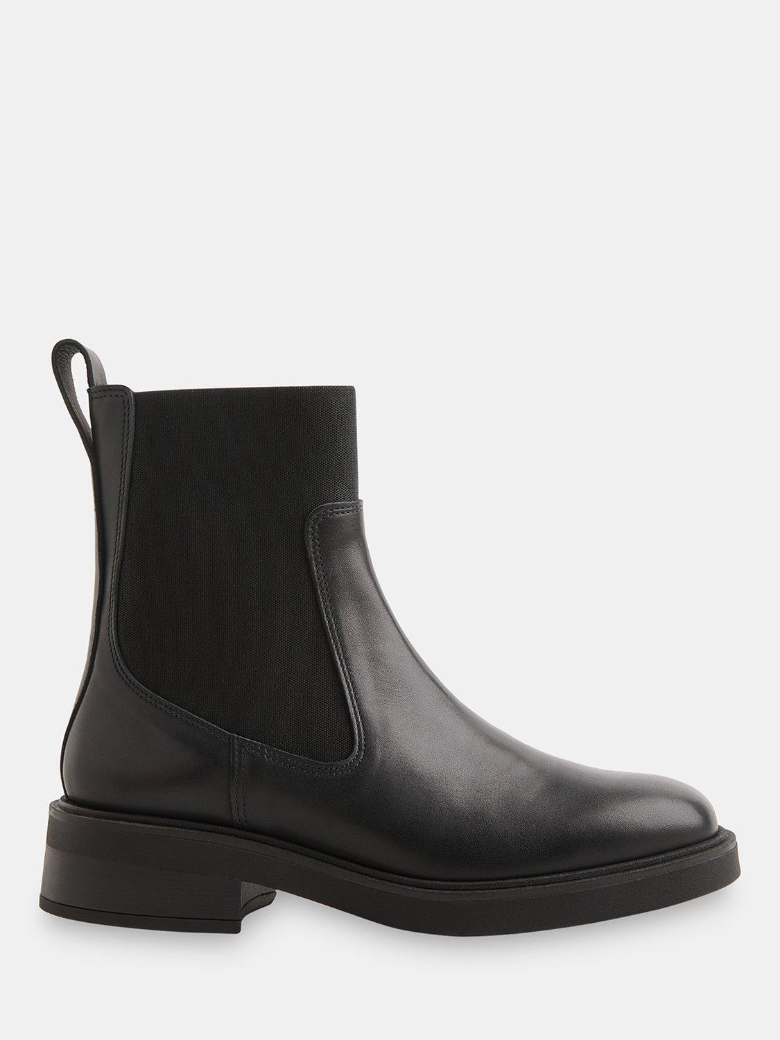 Product image 1 of 4, which shows Whistles Leather Chelsea Boots, Black, 3