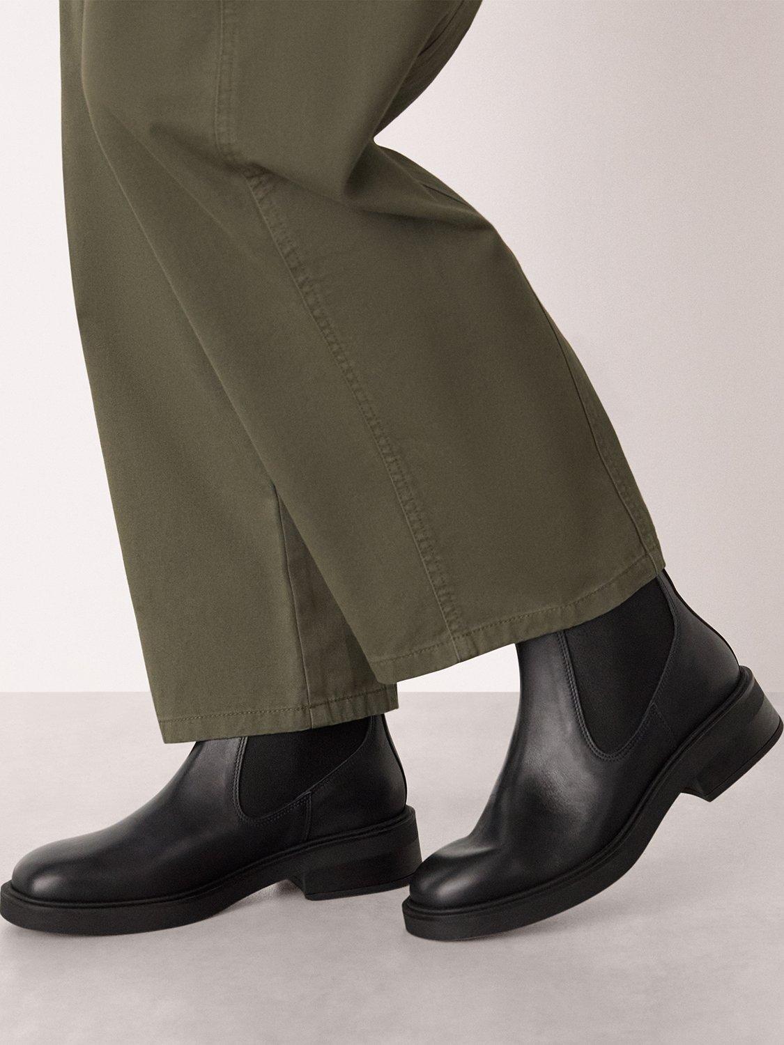 Product image 2 of 4, which shows Whistles Leather Chelsea Boots, Black, 3