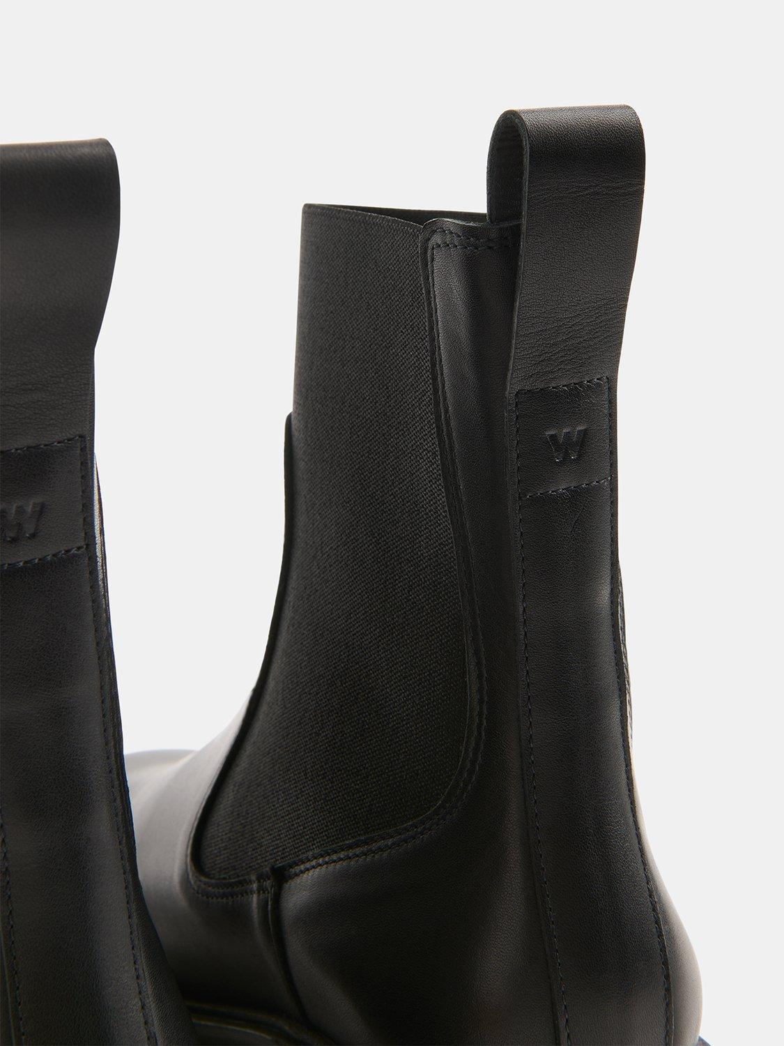 Product image 3 of 4, which shows Whistles Leather Chelsea Boots, Black, 3