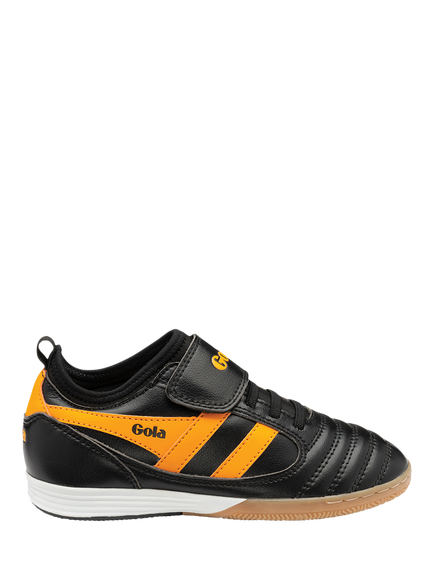 Gola Kids' Ceptor TX Quilted Trainers, Black/Yellow, Black/Yellow