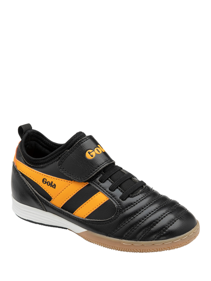 Gola Kids' Ceptor TX Quilted Trainers, Black/Yellow - view 2, Black/Yellow
