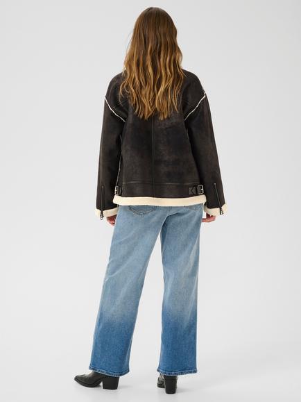 KAFFE Pernille Biker Jacket - view 2, Black Deep
