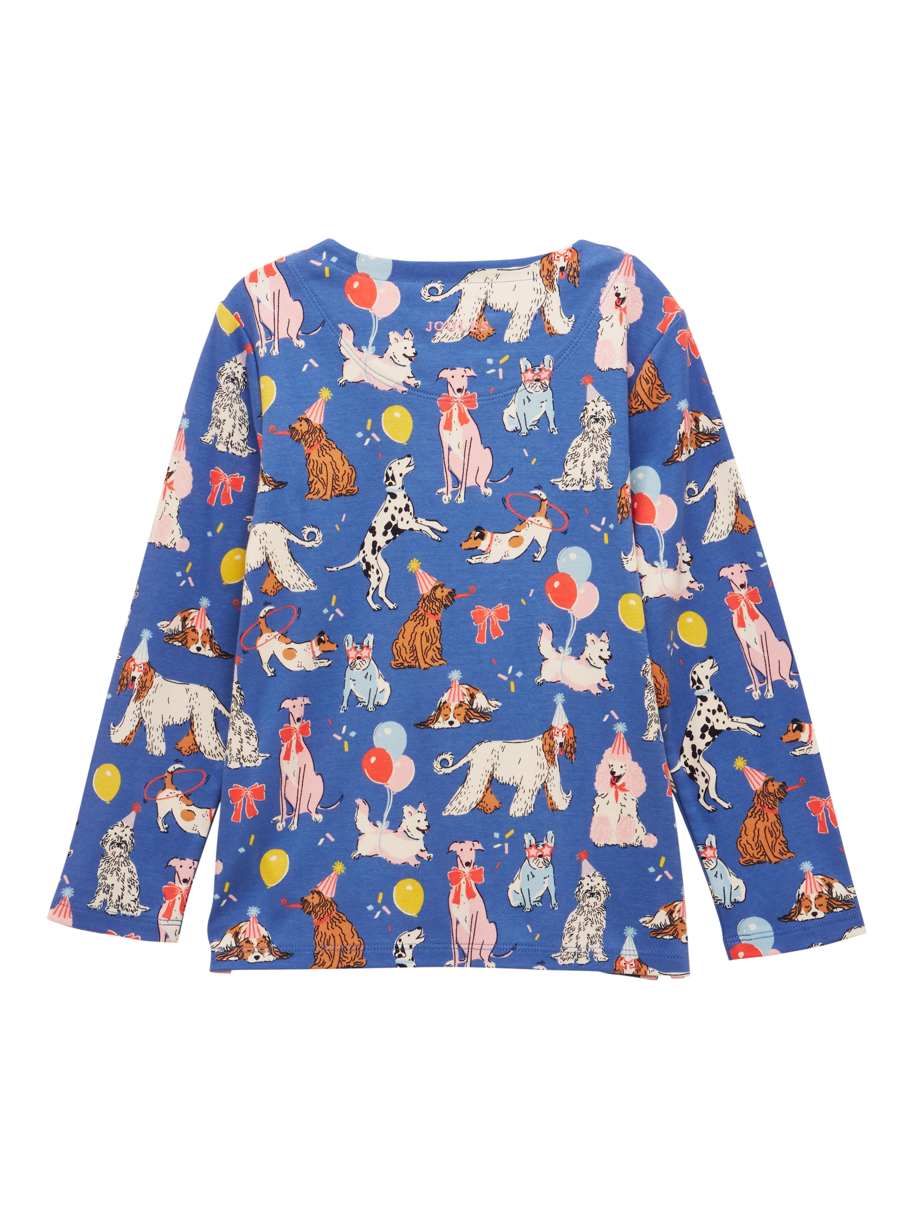 Product image 2 of 5, which shows Joules Kids' Harbour Cotton Long Sleeved Top, Blue/Multi, 1-2 years