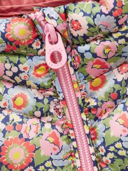 Joules Kids' Zipped Ditsy Print Gilet, Multi - view 2, Multi