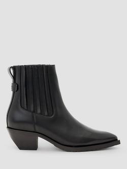 AllSaints Marcie Leather Chelsea Boots, Black, Black