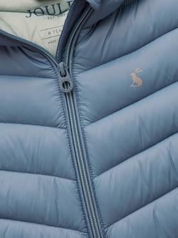 Joules Kids' Carin Puffer Coat, Blue - view 2, Blue