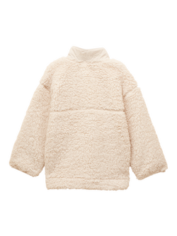Joules Kids' Tilly Quarter Zip Fleece, Cream - view 2, Cream