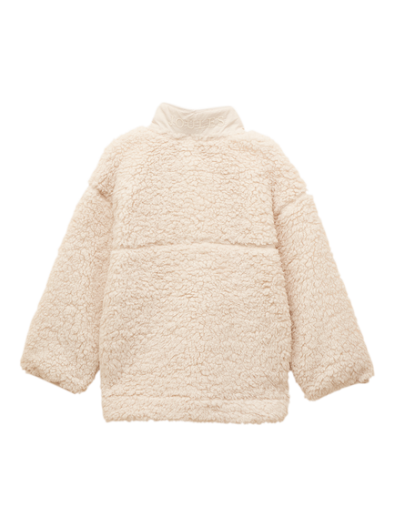Joules Kids' Tilly Quarter Zip Fleece, Cream - view 2, Cream