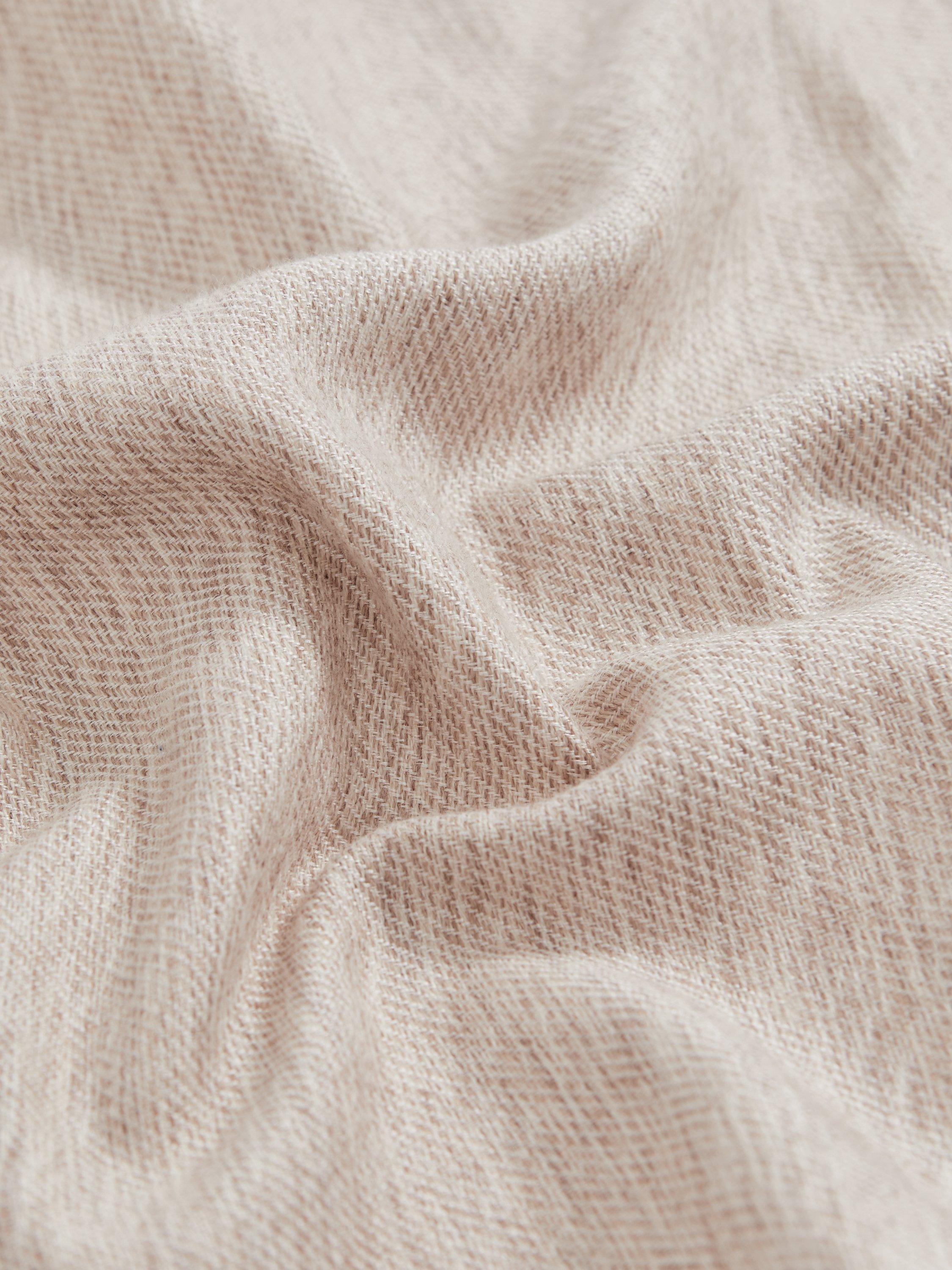 Product image 4 of 4, which shows Reiss Dario Wool & Silk Blend Textured Pocket Square, Oatmeal