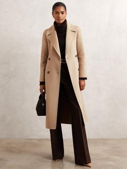 Reiss Rene Blind Seam Wool Rich Coat, Neutral