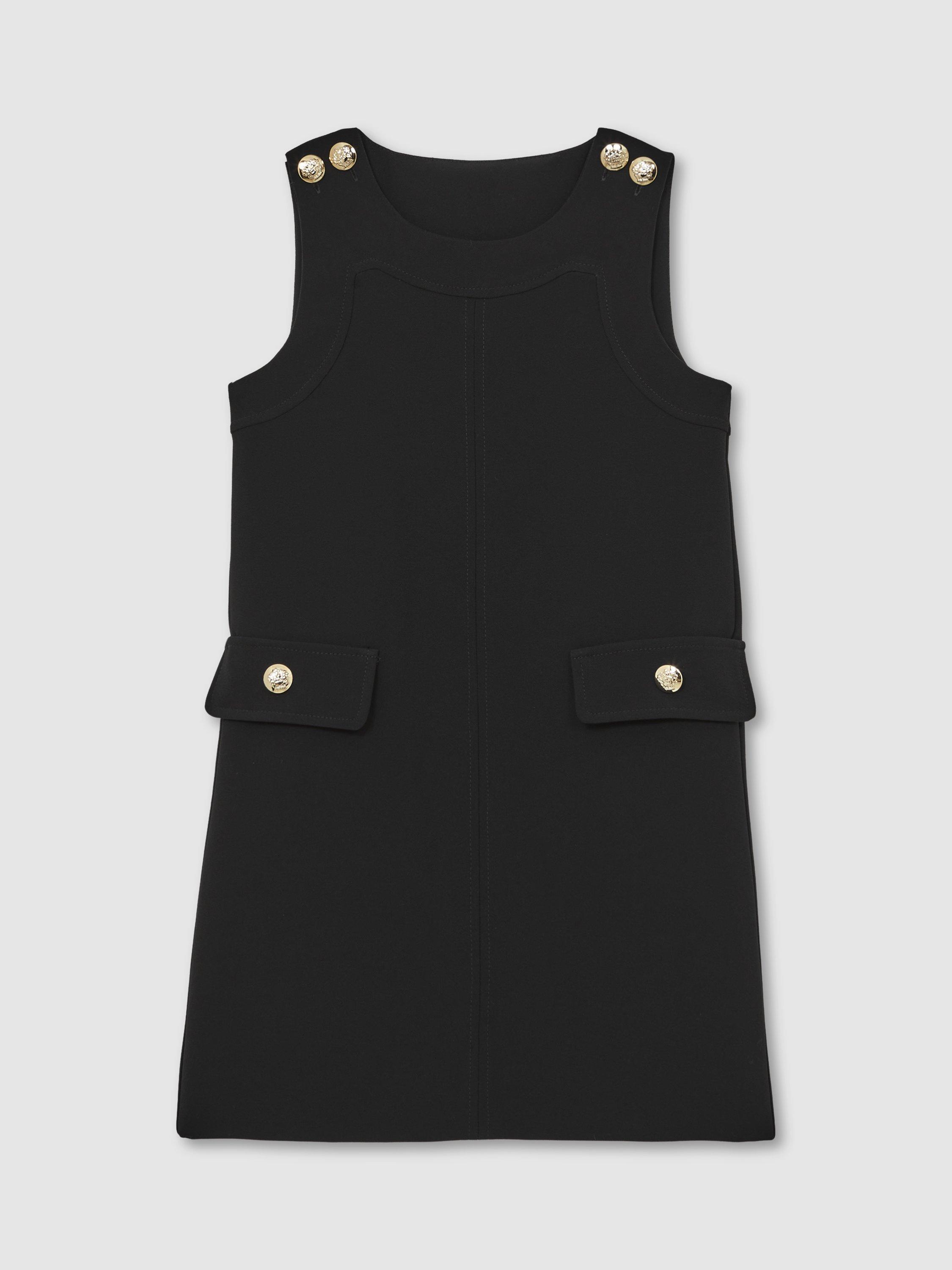 Product image 3 of 4, which shows Reiss Kids' Cyrus Mini Shift Dress, Black, 3-4 years