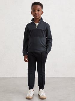 Reiss Kids' Premier Tapered Drawstring Joggers - view 2, Navy Blue