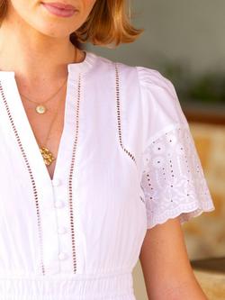 Aspiga Sienna Broderie Midi Dress - view 2, White