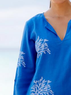 Aspiga Guadalupe Tunic Dress, Cobalt Blue/White - view 2, Cobalt Blue/White