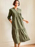 Aspiga Liv Corduroy Midi Dress, Khaki