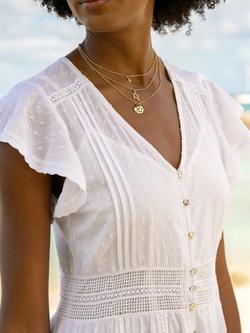 Aspiga Nyla Cotton Dobby Beach Kaftan, White - view 2, White