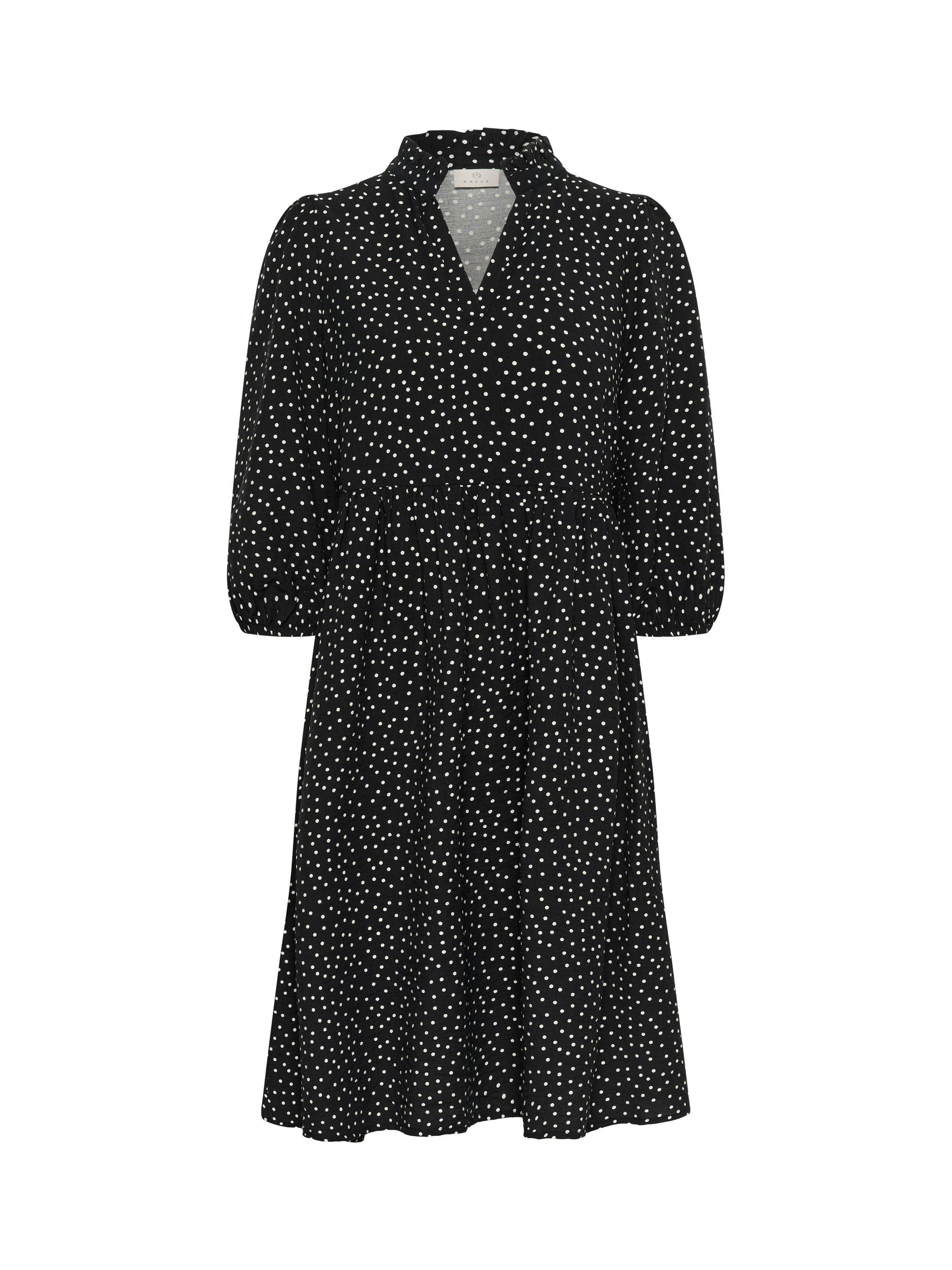 Product image 5 of 6, which shows KAFFE Rea Polka Dot Midi Dress, Black/Multi, 8