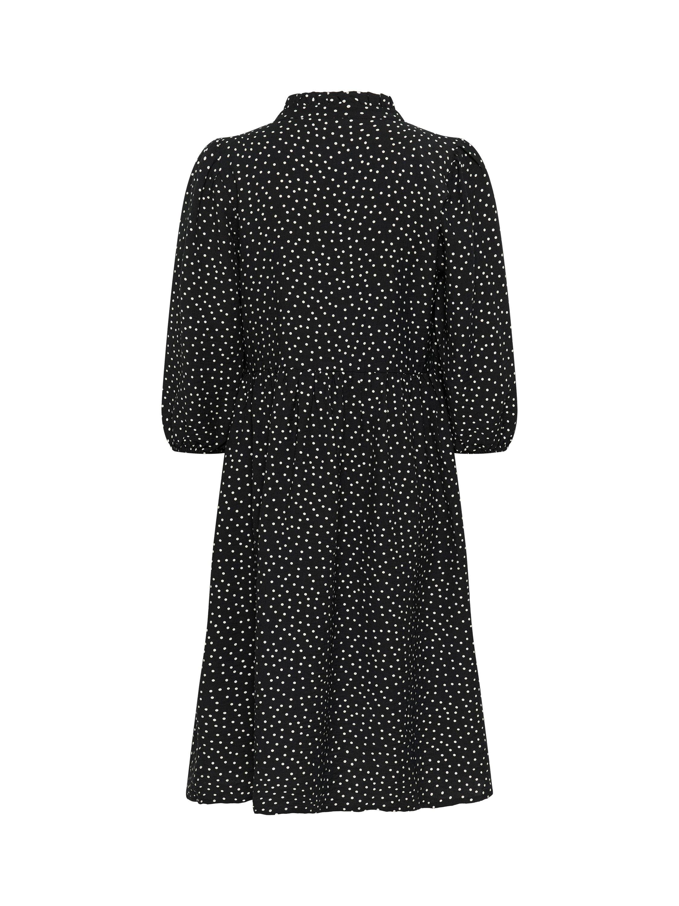 Product image 6 of 6, which shows KAFFE Rea Polka Dot Midi Dress, Black/Multi, 8