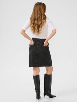 KAFFE Carly Denim Skirt, Black Washed Denim - view 2, Black Washed Denim