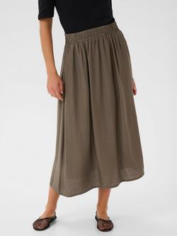 KAFFE Rea A-Line Midi Skirt, Morel, Morel