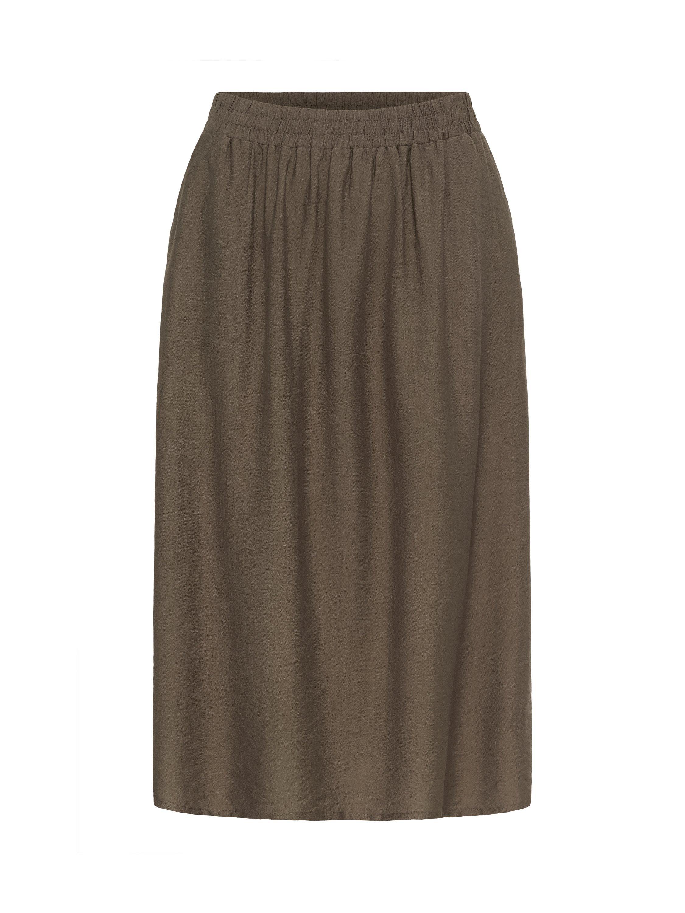 Product image 5 of 6, which shows KAFFE Rea A-Line Midi Skirt, Morel, 8