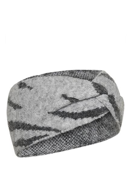 KAFFE Kids' Iduna Animal Print Headband, Grey/Black