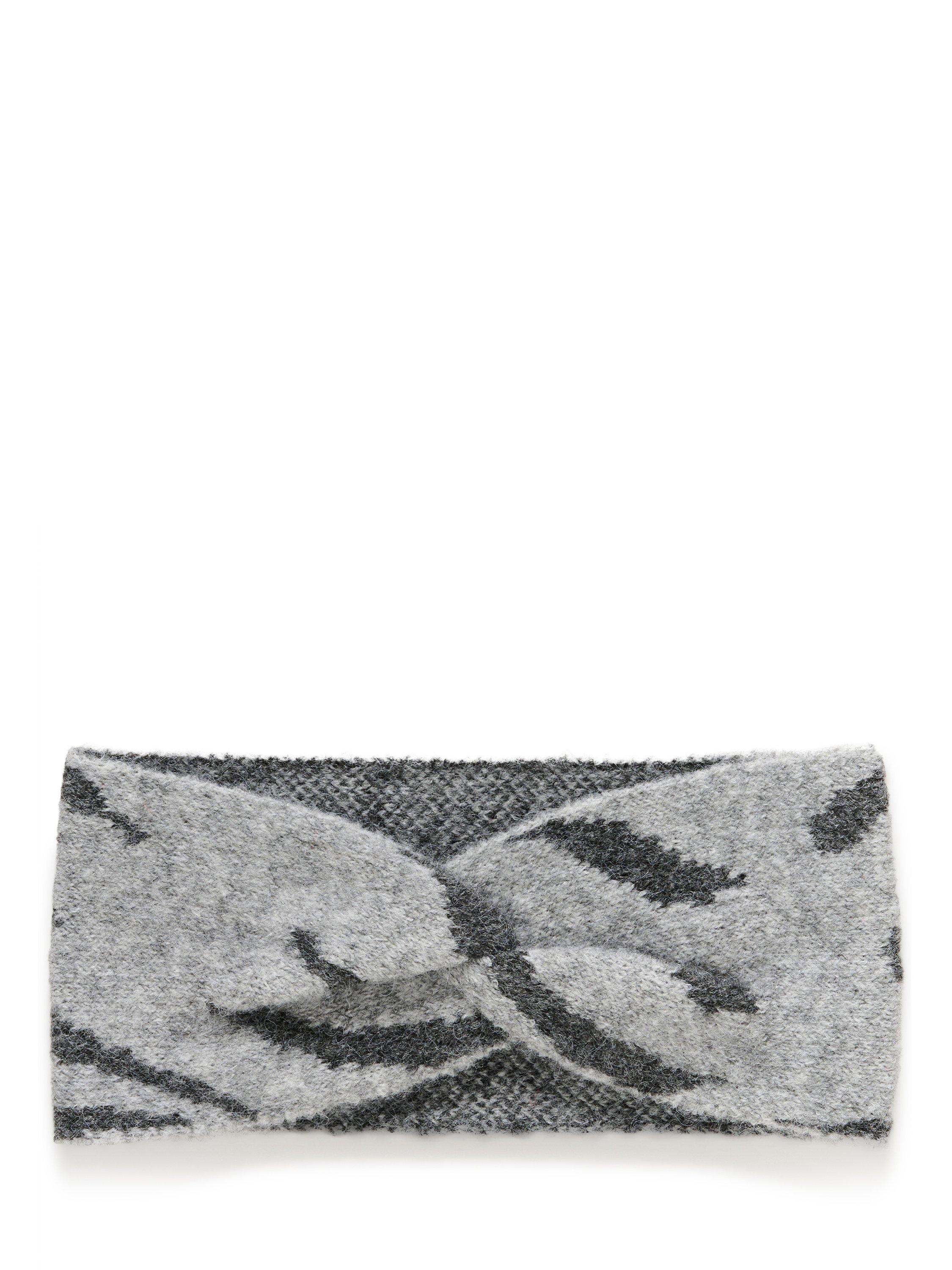 Product image 2 of 2, which shows KAFFE Kids' Iduna Animal Print Headband, Grey/Black, One Size