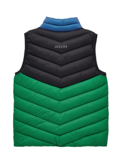 Joules Kids' Crofton Colour Block Gilet, Multi - view 2, Multi