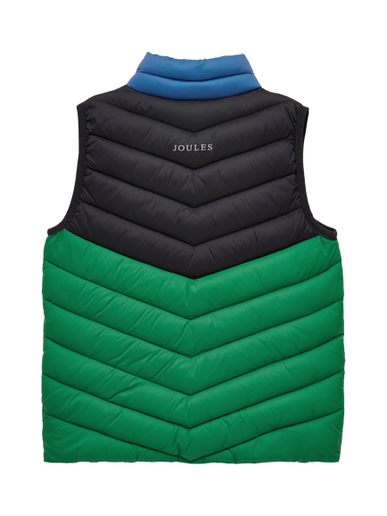 Joules Kids' Crofton Colour Block Gilet, Multi - view 2, Multi
