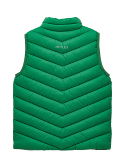 Joules Kids' Crofton Zipped Gilet, Green - view 2, Green