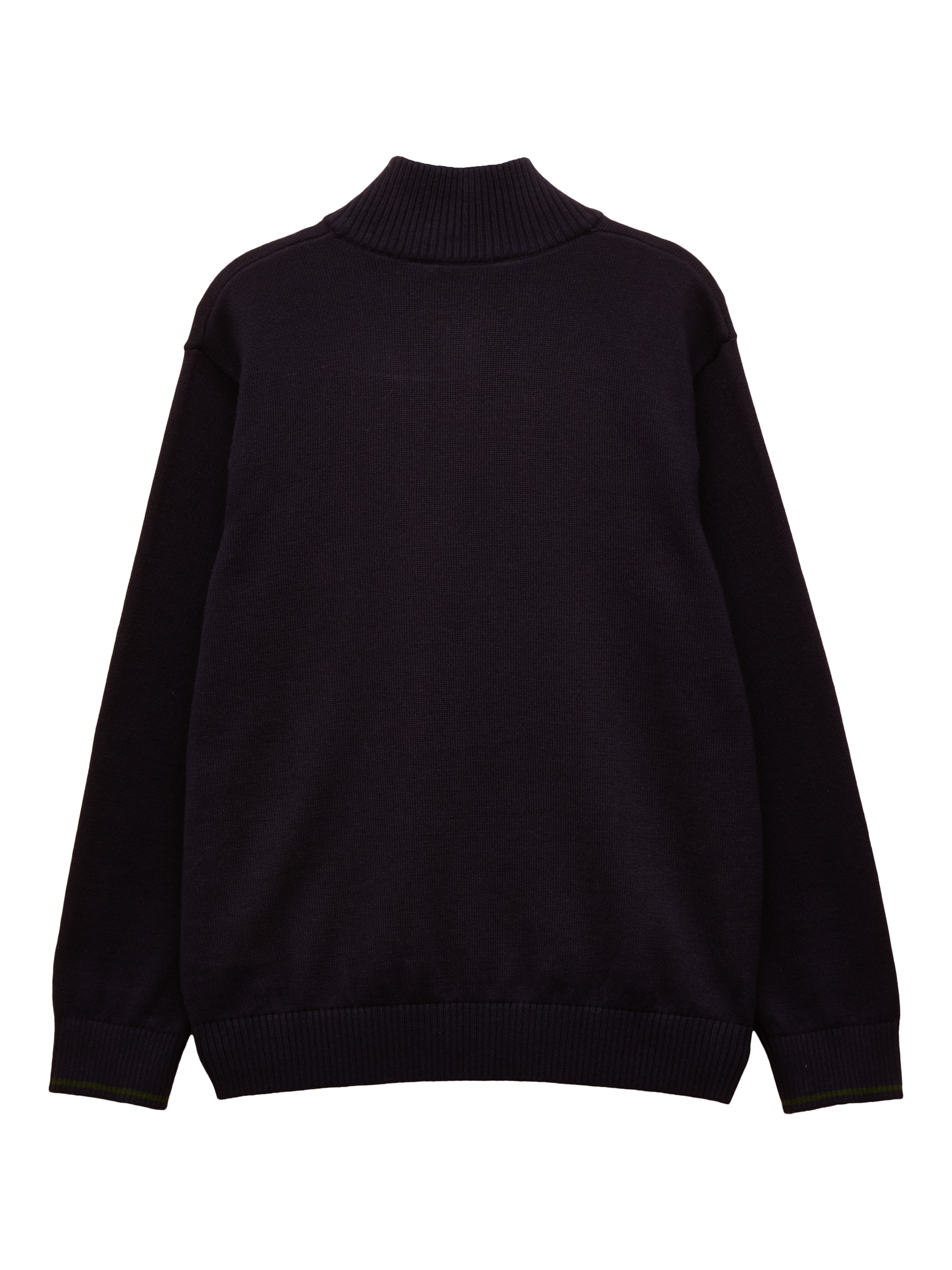 Product image 4 of 4, which shows Joules Kids' Cotton Zip Neck Jumper, Navy, 1-2 years