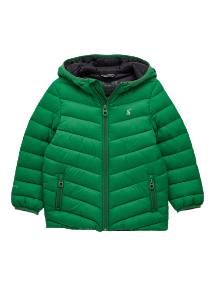 Joules Kids' Cairn Hooded Padded Coat, Green