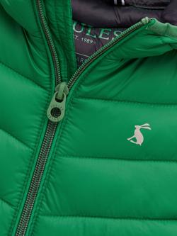 Joules Kids' Carin Hooded Padded Coat. Navy - view 2, Green