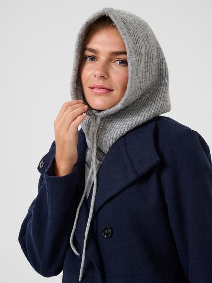 KAFFE Icelyn Drawstring Tie Balaclava - view 2, Grey