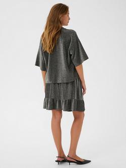 KAFFE Rita Glitter T-Shirt, Silver - view 2, Silver