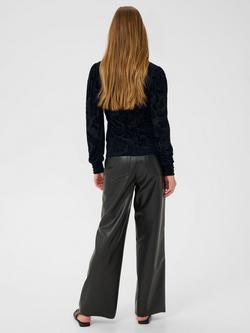 KAFFE Rosa Floral Long Sleeve High Neck T-Shirt - view 2, Black