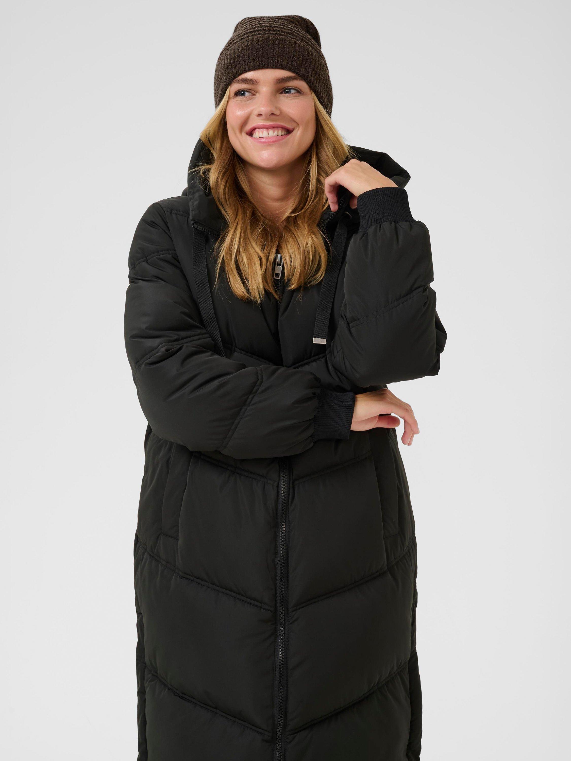 Product image 1 of 3, which shows KAFFE Abigail Beanie, Seal Brown Melange, One Size