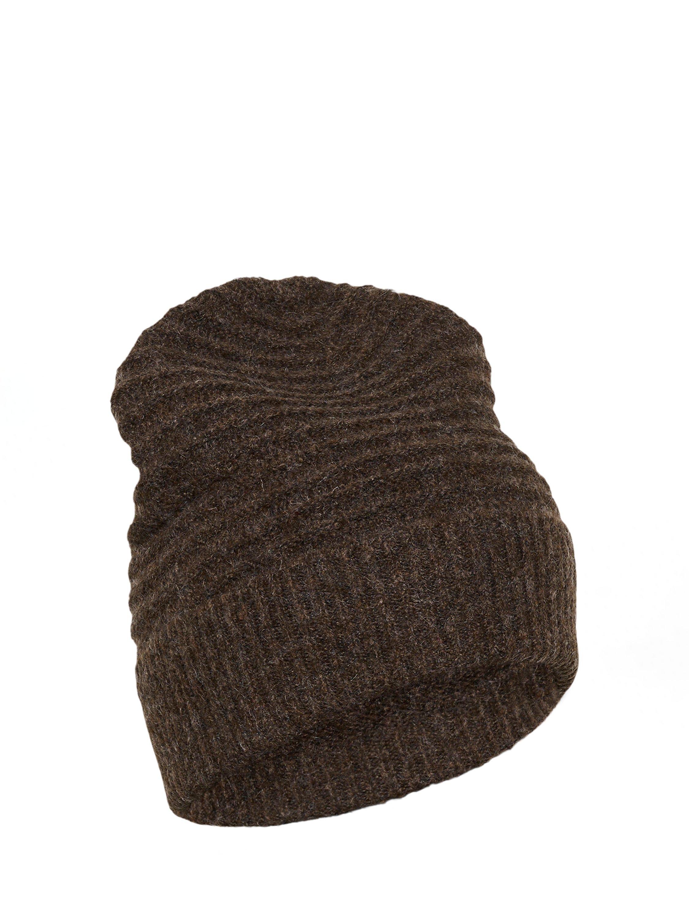 Product image 3 of 3, which shows KAFFE Abigail Beanie, Seal Brown Melange, One Size