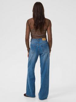 KAFFE Stinna Embellished Long Sleeve Round Neck Blouse - view 2, Black Coffee