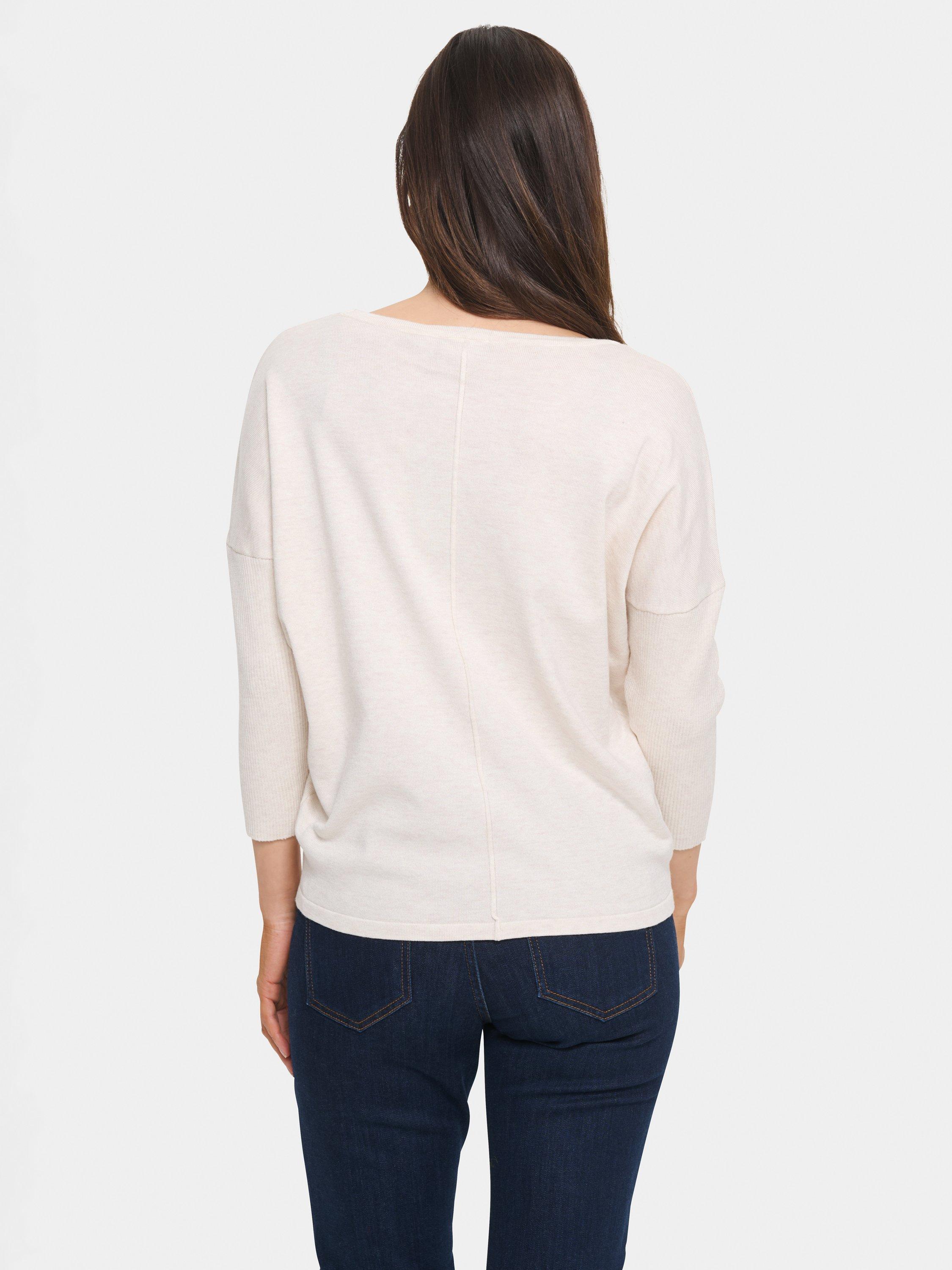 Product image 2 of 6, which shows Saint Tropez MilaSZ Round Neck Pullover Jumper, Fog Melange, XS