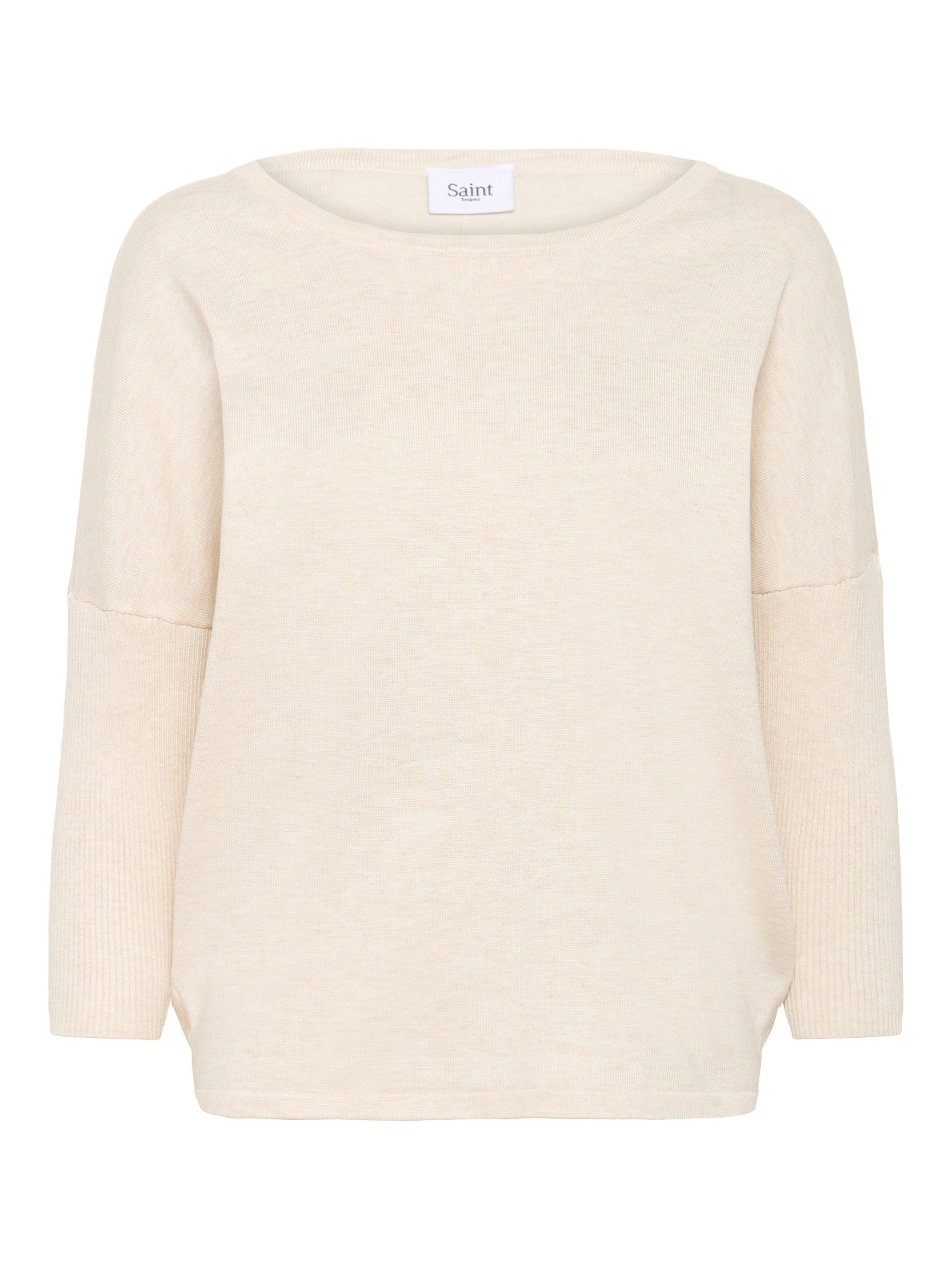 Product image 5 of 6, which shows Saint Tropez MilaSZ Round Neck Pullover Jumper, Fog Melange, XS