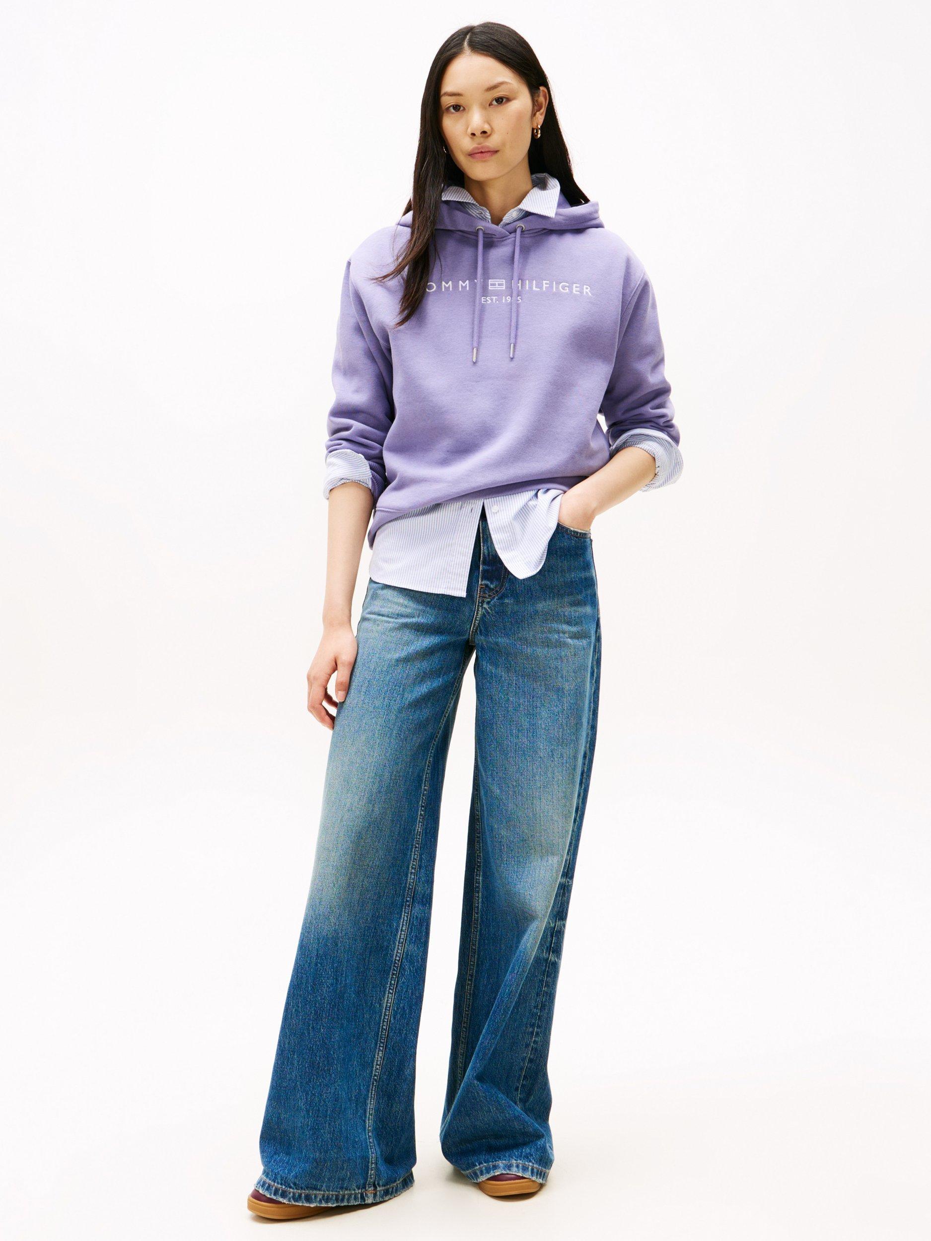 Product image 4 of 5, which shows Tommy Hilfiger Modern Logo Hoodie, Lavender Ash, S