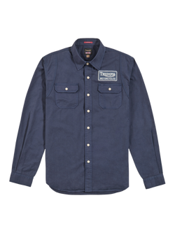 Triumph Motorcycles Passenger Shirt, Washed Indigo, Washed Indigo