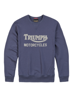 Triumph Motorcycles Radial Crew Sweatshirt, Washed Indigo, Washed Indigo