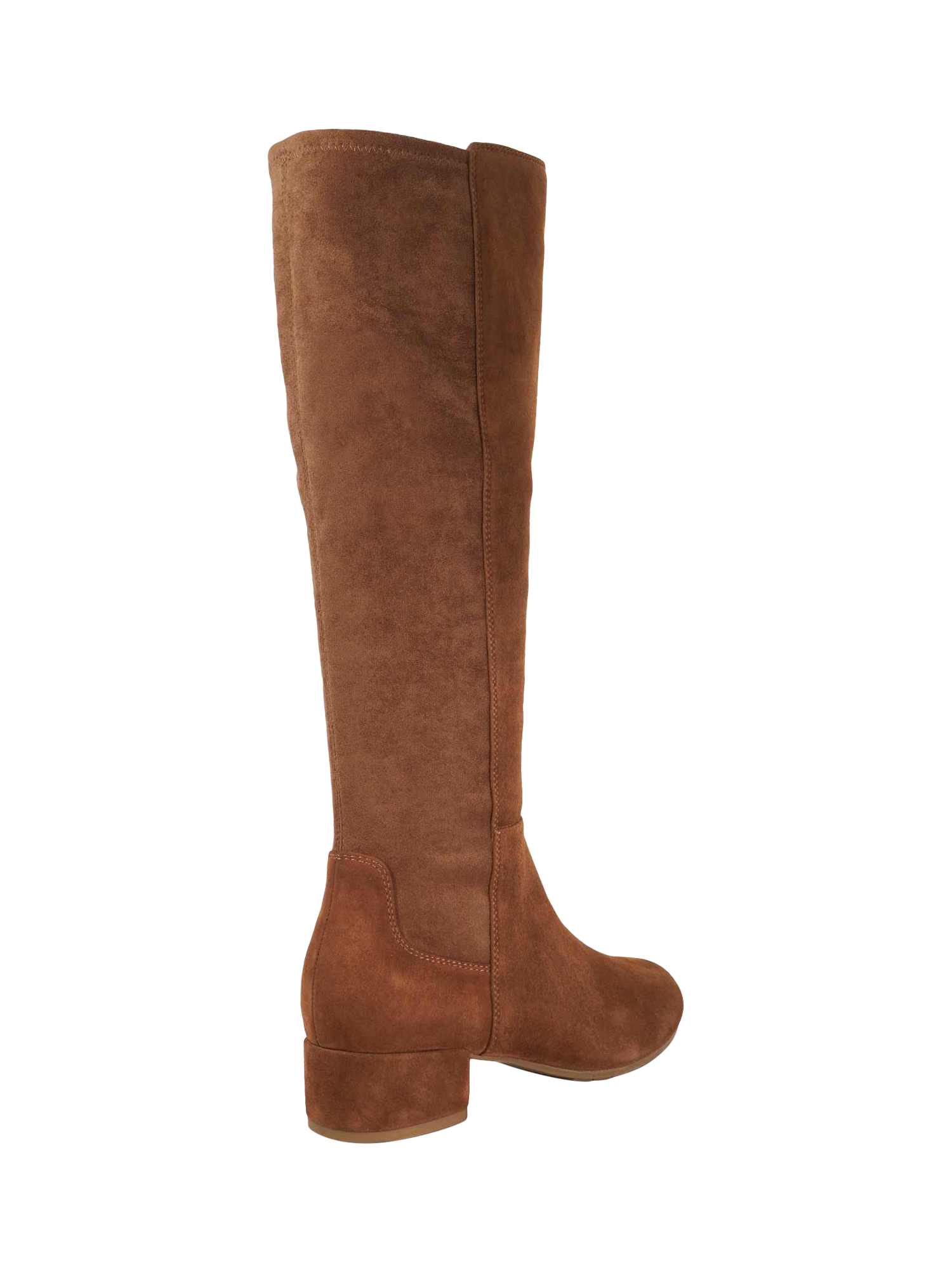 Dune London Tayla Wide Fit Suede Knee High Boots, Tan