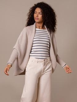 Celtic & Co. Open Neck Pure Wool Cardigan, Oatmeal, Oatmeal