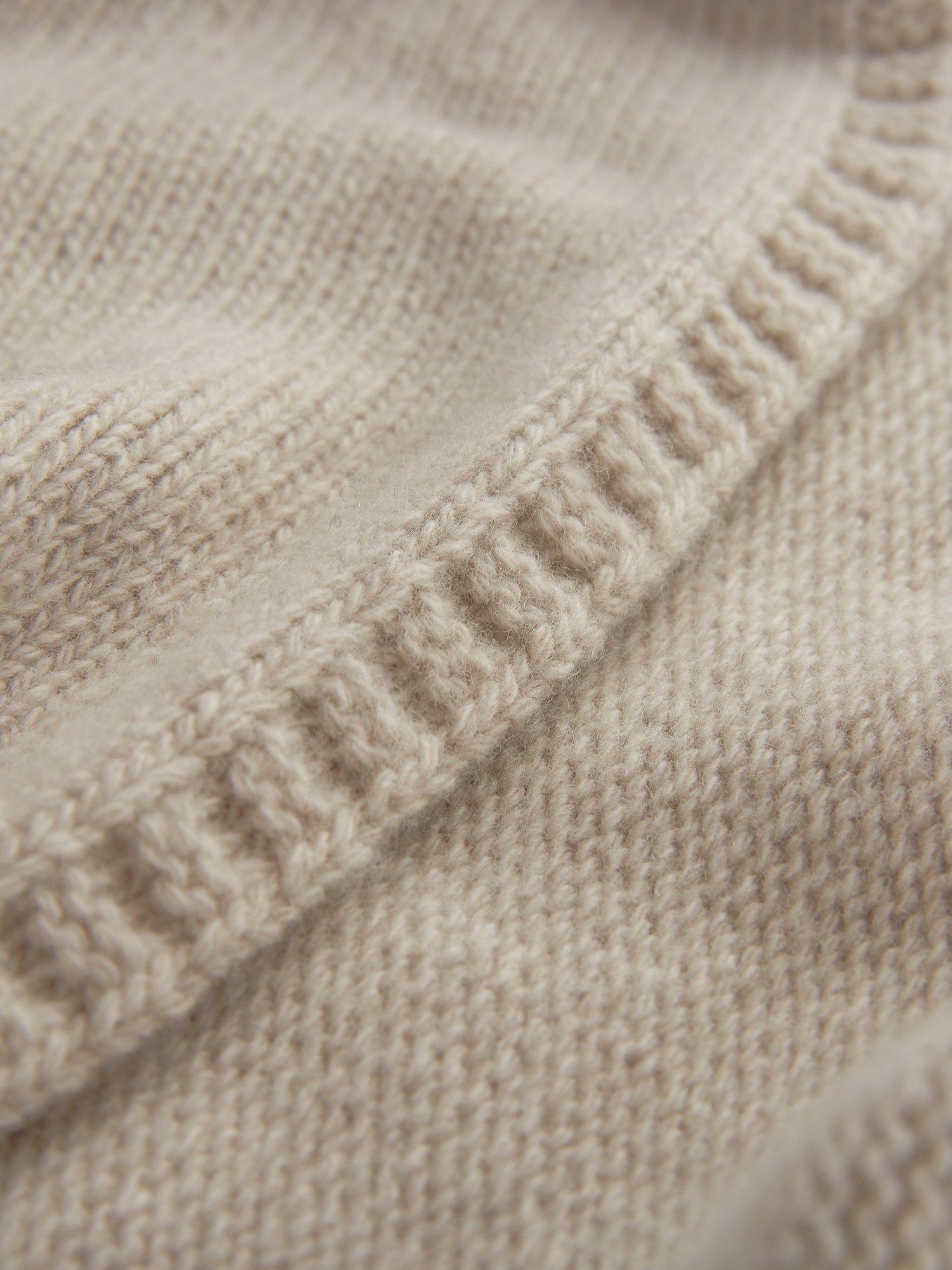 Product image 3 of 4, which shows Celtic & Co. Open Neck Pure Wool Cardigan, Oatmeal, XS-S